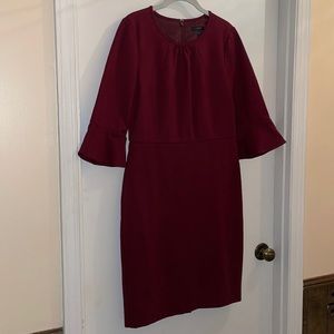 J Crew Burgundy Sheath Dress